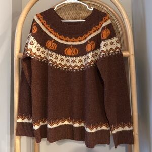 Cozy Brown Pumpkin Sweater